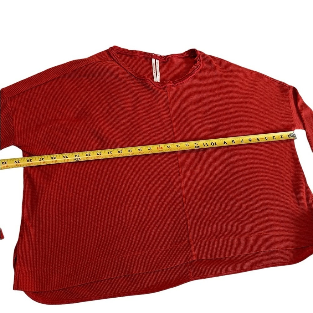 Anthropologie | Nori Red Waffle Knit Thermal Pullover Sweater Over Tunic… - Picture 12 of 17